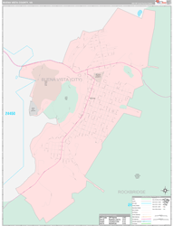 Buena Vista County, VA Wall Map Premium Style 2024